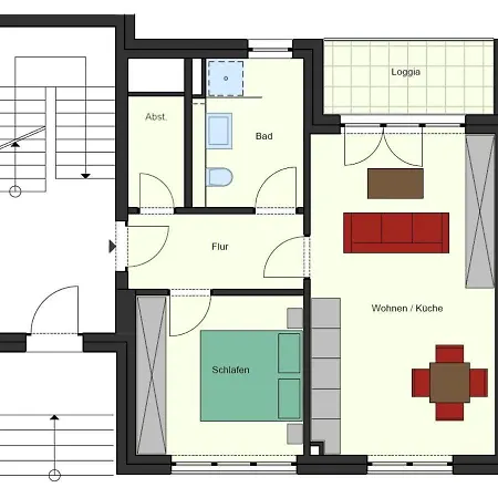 Buesumperle Weiss 아파트 *